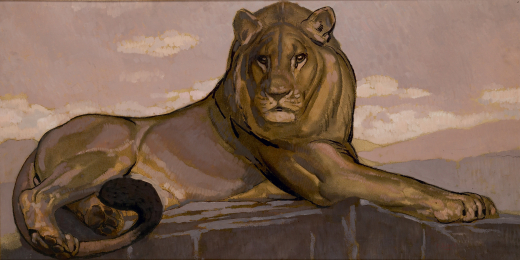 Auction by Sotheby's France. du 12/03/2014 - Lion couché. Vers 1930. (lot n°97)